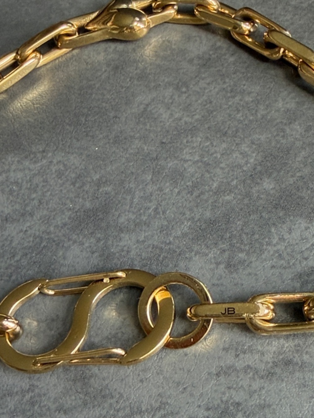Jenny Bird Art Heart Chain Polished Gold Link Necklace NWT $198 - Picture 8 of 8